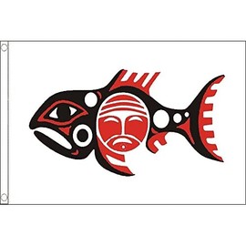 AZ FLAG CHINOOK INDIAN NATION FLAG 3' x 5' - CHINOOKAN PEOPLES FLAGS 90 x 150 cm - BANNER 3x5 ft