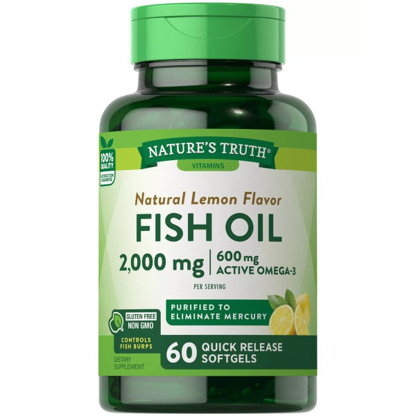 Nature's Truth Omega 3 Fish Oil Capsules | 2000mg |