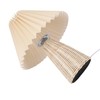 Pleated Table Lamp with Remote Control Modern Beige Fabric Shade