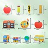 Handytoolinc Back to School Decorative Banner Set, Apple and Pencil