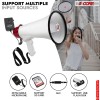 Portable 50W Megaphone Bull Horn PA Speaker With USB Recording