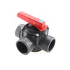3 Panels Pvc Cylinder Valve Connection D50/D63, 3-Way PVC Ball