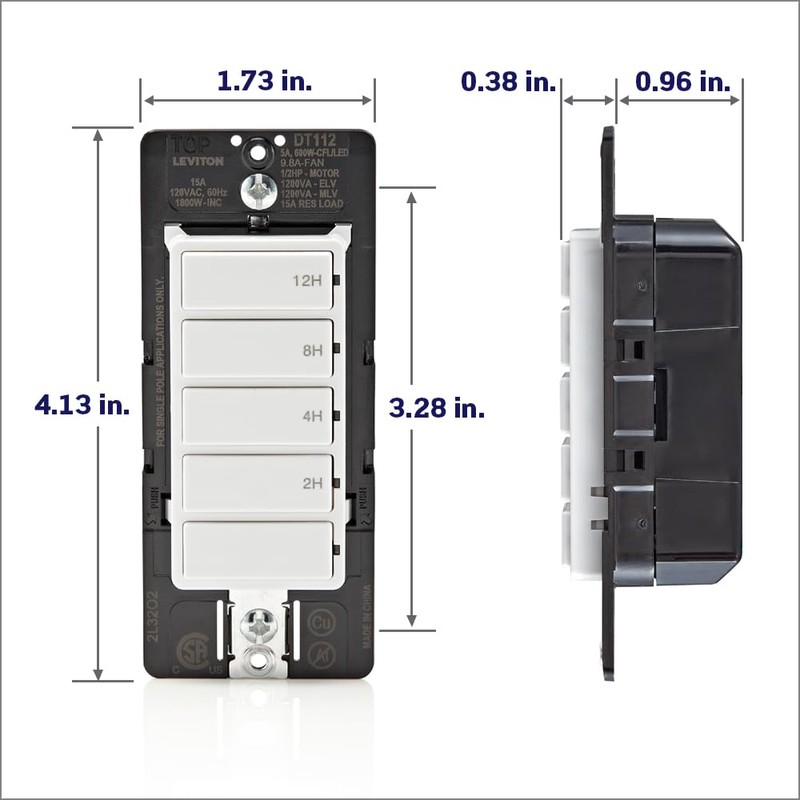 Leviton Countdown Timer Switch for household lights, heaters and exhaust