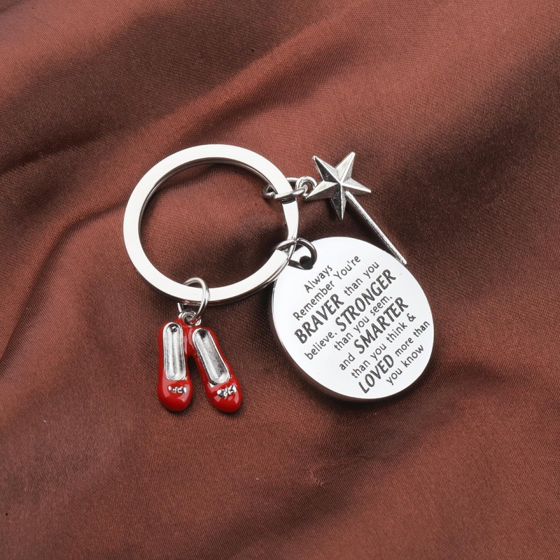 BNQL Wizard Oz Keyring Dorothy Ruby Gift Wizard Oz Inspired