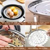 Round Steamer Rack 1pcs with Silicone Steamer Liners, Stainless Steel