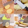 YUNYU Stainless Steel Crinkle Chip Cutter - Potato Chipper &