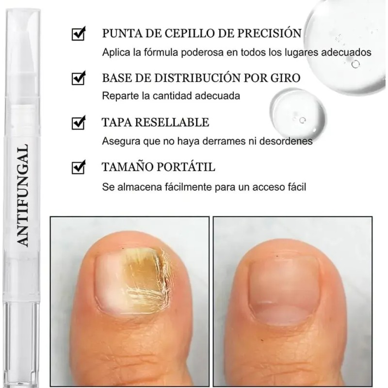 Lápiz Antimicótico Lunavia 3 Pzas 3 Ml Uñas Beige
