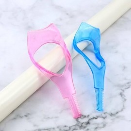 3PCS 3 in 1 Eyelashes Tools Eyelash Guide Separator Makeup Lash Comb Upper Lower Lash Helper Tool for Women Girls (Pink+Green+Blue)