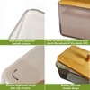 Dryer Sheet Holder with Bamboo Lid,Acrylic Laundry Clear Dryer Sheets