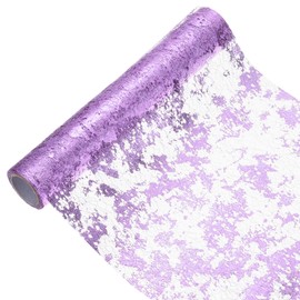 uxcell Purple Table Runner Roll 11.4" x 108" Sequin Foil Metallic Mesh Table Runner Decor Table Decorations for Wedding, Birthday Party, Christmas, New Year