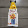 Crochet Top Kitchen Towel Thankful Sunflowers