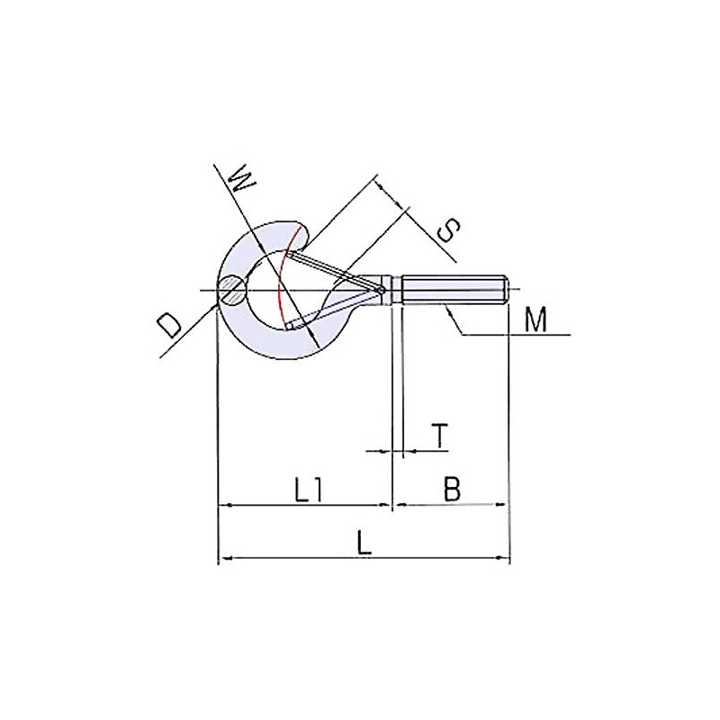 Himejiya QFB-6 QFB-6 Qhook Bolt, #6 Stainless Steel