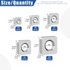 Glarks 90pcs Carbon Steel Square Nut Set M3 M4 M5