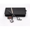 EVOLVING Tijeras Negro Mate Con Peines Al Carbon Barbero Estilista