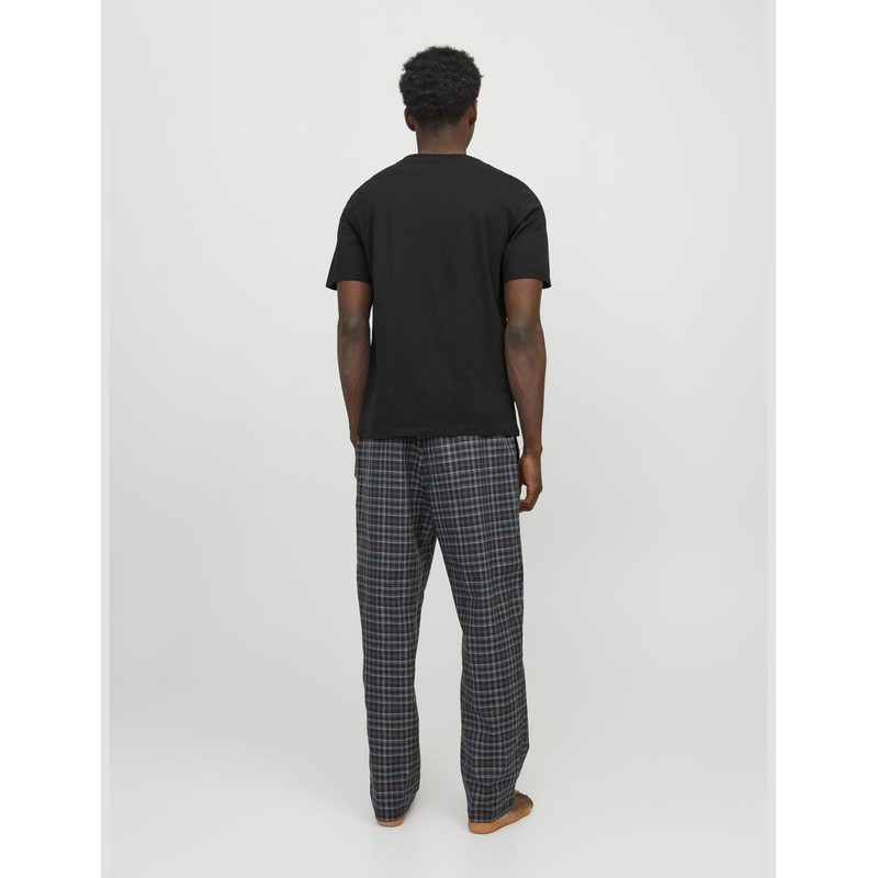 JACK&JONES Men's JACBACIS TEE and Woven Pants GIFTBOX Footie, Black/Pack:Pants