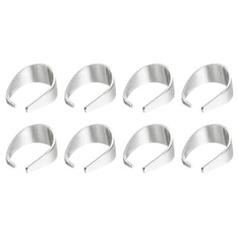 sourcing map 400Pcs Pinch Clip Clasp, 8 x 11mm Pinch Clip Pendant Bail Connector Metal Pinch Bail for Pendants Jewelry Making DIY Craft, Silver