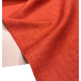 A-Express Soft Plain Linen Look Fabric Curtains Bag Designer Clothing Material Dressmaking Upholstery 145cm Wide - Half Metre 50cm x 145cm Orange Red