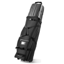 Hard Shell Golf Travel Bag with Wheels - Lightweight 1680D Oxford, ABS Top, Lock & Support Pole for Men’s,Women’s