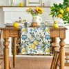Artoid Mode Blue Lemon Iris Summer Table Runner, Seasonal Spring