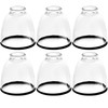 6 Pack Ceiling Fans Glass Shade Covers, Clear Glass Shade