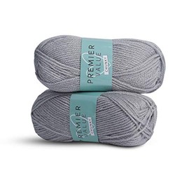 SleepyNights Premier Value Chunky - Yarn Knitting Wool Acrylic 2 Pack (2 x 100g) - Grey 4609