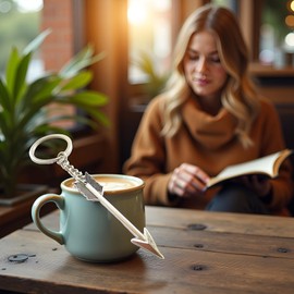 Cauaoa Silver Bow and Arrow Key chain Arrow Keyring Boho Keychain Archer Gift Crossbow Bow Jewelry Archery (arrow with chain 1.1x6.5cm) Beading and Jewelry Findings