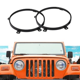 Timilge Anillo de repuesto redondo para faros delanteros de 7 pulgadas para Wrangler JK JKU 2007-2018
