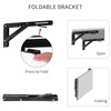 YUMORE Folding Shelf Brackets, 10 Inch Heavy Duty Collapsible Shelf