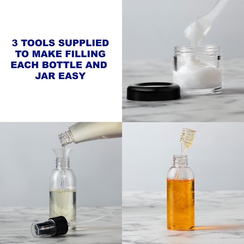 Netagon 9 Piece Travel Bottle Set Leak Proof Clear Toiletries