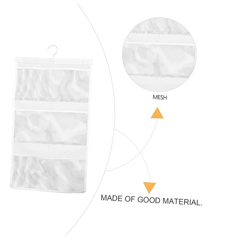 LABRIMP 2 Pcs Bathroom Organizer Mesh Bag 6 Pockets Retaining
