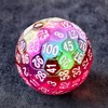 Bescon Dazzling Red 100 Sided Dice, Game Dice D100, Polyhedral