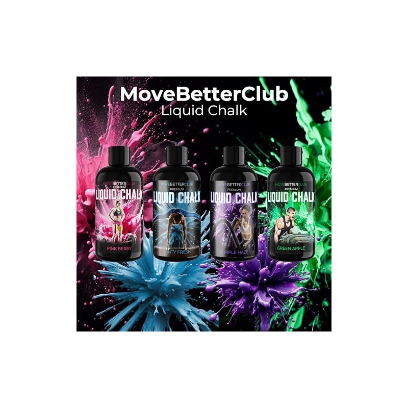 MoveBetterClub Liquid Chalk 250ml Coloured & Scented - Blue Mint