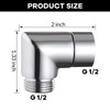 Shower Head Elbow Adapter, All Metal Handheld & Wall-Mounted Shower