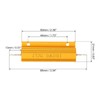 PATIKIL 2pcs 100W 0.5 Ohm Aluminium Case Resistor Housing Wire