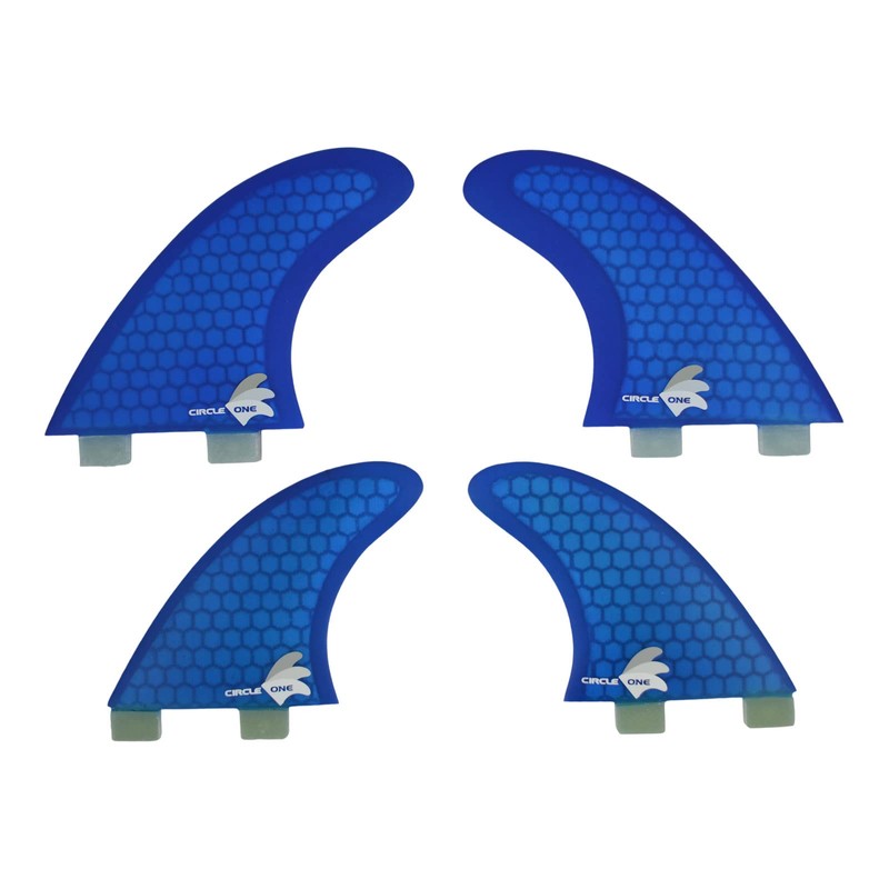 Honeycomb Quad 4 fin set (FCS compatible M5+G-X), Red