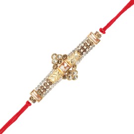 Single Rakhi for Brother Rakhi Thread Bracelet for Bhai Bhabhi Bhaiya Veera Raksha Bandhan Rakhi Set Dora Bracelets with Gift Pack for Brother Sister Indian Traditional Raksha Bandhan Festival, Cotton