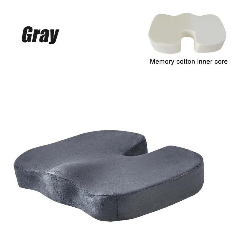 U-Shaped Memory Foam Seat Cushion – Non-Slip Coccyx & Hip
