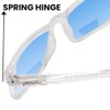 Calabria Polarized BiFocal Reading Sunglasses +2.00 Clear Crystal/Blue Mirror Mens