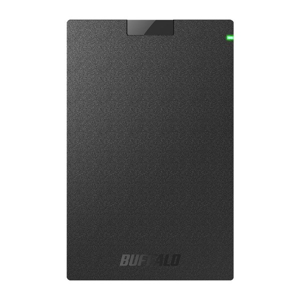 BUFFALO USB 3.1 (Gen.1) Compatible Portable Hard Drive Standard Model Black 2TB HD-PCG2.0U3-GBA