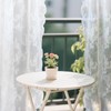 Neween Sheer Curtains White Floral Lace Curtains Rod Pocket Window