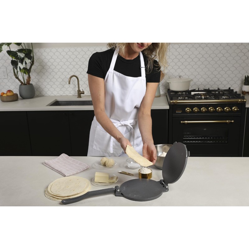 Alpha Living Tortilla Press – 8 Inch Cast Iron Quesadilla
