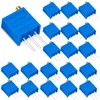 Innfeeltech 20pcs 500 Ohm Multiturn Trimmer Potentiometer Blue Adjustable Variable