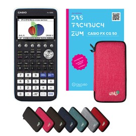 Casio fx-CG50 with Protective Case Pink & Book (92 Pages, DIN A4) - Graphing Calculator - Smart Set