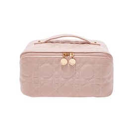 Neoviva Makeup Pouch, Small Items, Pouch, Cosmetics Pouch, Large Capacity, Makeup Pouch, Travel, Cosmetic Storage Bag, Waterproof, Lightweight, Cosmetic Case, Cosmetic Bag, Multifunctional, Cute, PINK