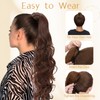 Benehair Ponytail Extensions with Drawstring, 60 cm Long, Wavy Braid