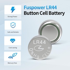 Fuspower LR44 Batteries AG13 303 357 A76 SR44 Alkaline Button Cell Battery (20 Count (Pack of 1))