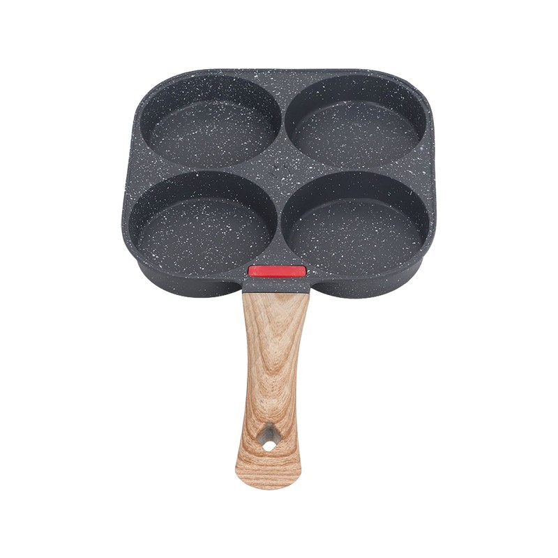 Egg Frying Pan Heat Sensitive Silicone Aluminium Pancake Frying Pan