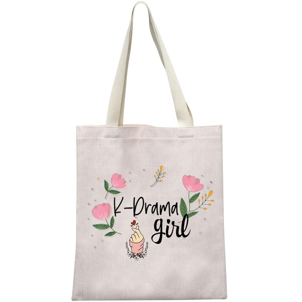 MEIKIUP K-Drama Mama Cosmetic Bag K-pop Merchandise Korean Drama Gift Korean Drama Fan Gift K-Drama Girl Makeup Bag Gift For Women/Girl(K-Drama Girl Tote Bag)