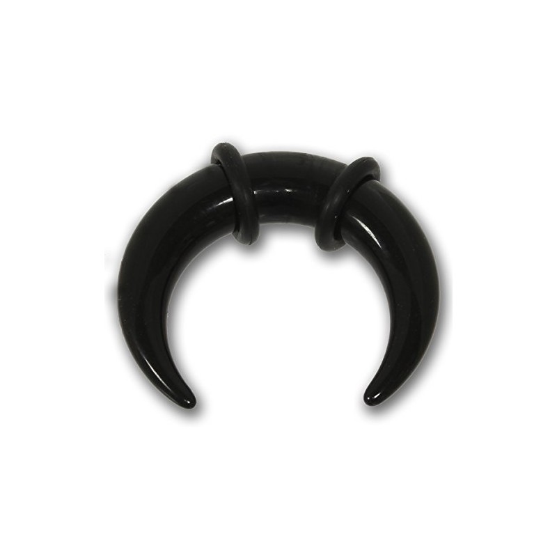 Pain-is-Art Black Acrylic Expander Piercing 1.6-10 mm, Acrylic
