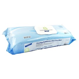 Medi-Inn Wet Care Wipes Fragrance & Paraben-Free pH Neutral 20 x 27 cm (1 Pack = 80 Wipes)
